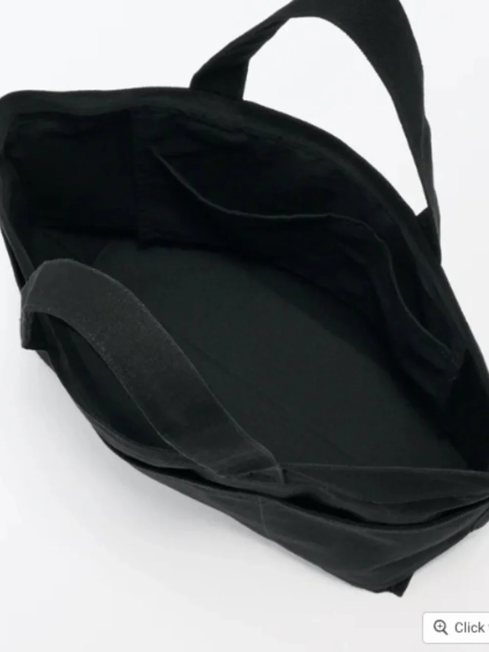 MUJI Black Canvas Wide Tote Bag